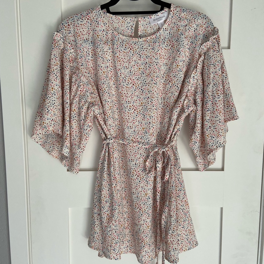 Motherhood Maternity Top (Small) - Polka Dots